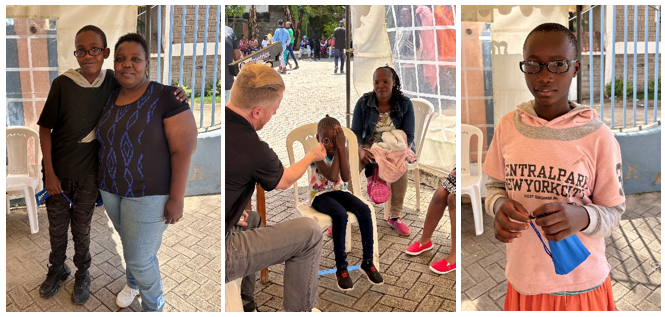 children and adults receiving free vision care